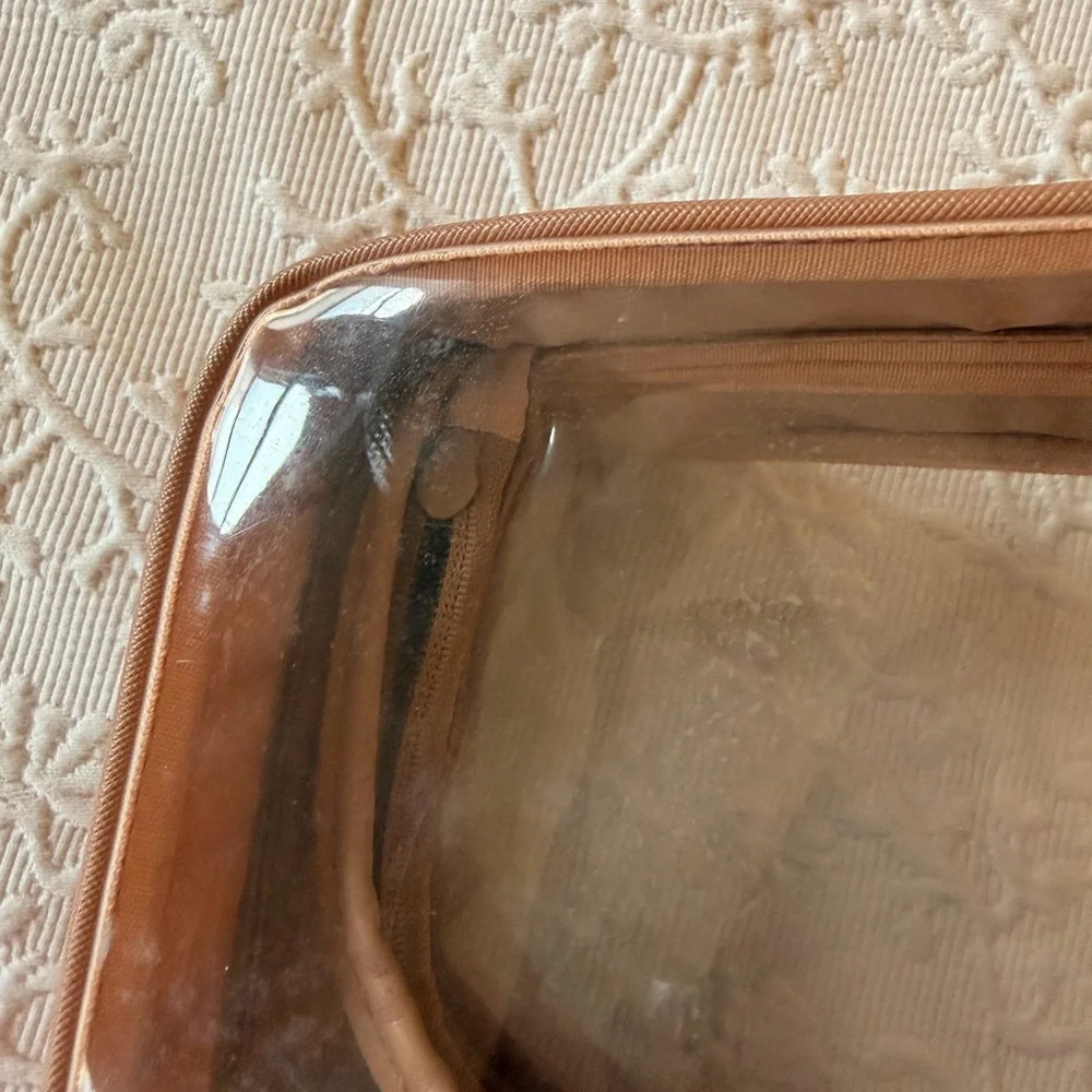 Calpak Small Clear Cosmetics Case in Caramel - Picture 14 of 16